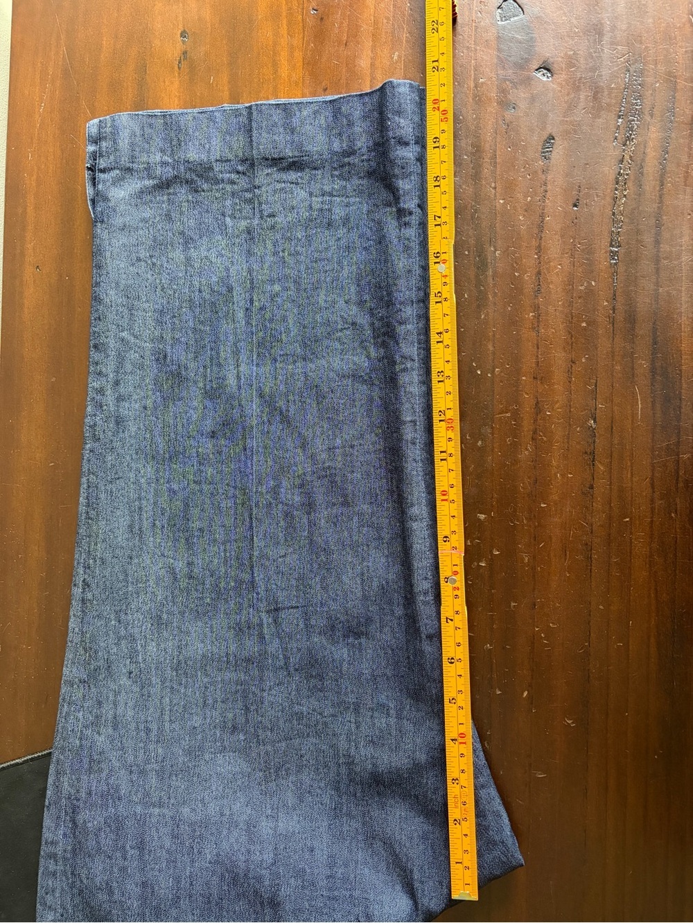 Larry Levine Navy Stretch Wide-Leg Denim Pants with Belt Sz 12 Casual Y2K Chic - Picture 9 of 9